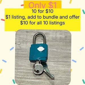 Teal Padlock with Keys